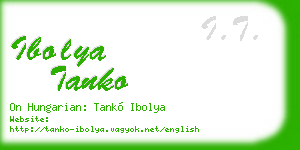 ibolya tanko business card